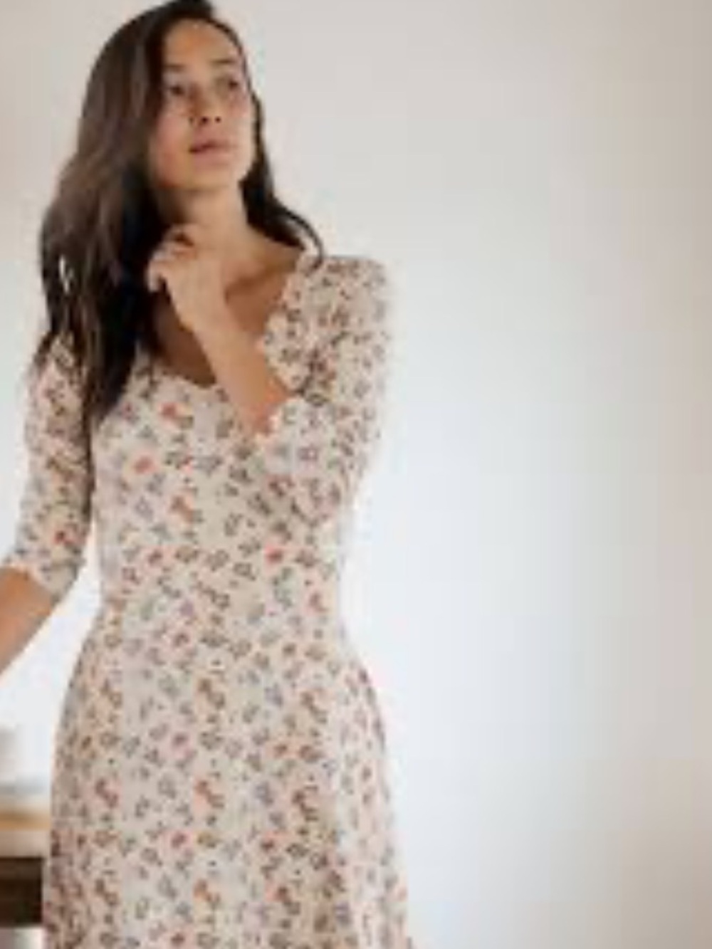 Stunning like new Pact Midi party dress in cream floral M